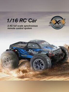 Hosim 1:16 RC Cars 36+KPH All Terrain 4WD Off Road RC Spirit Monster Truck Blue
